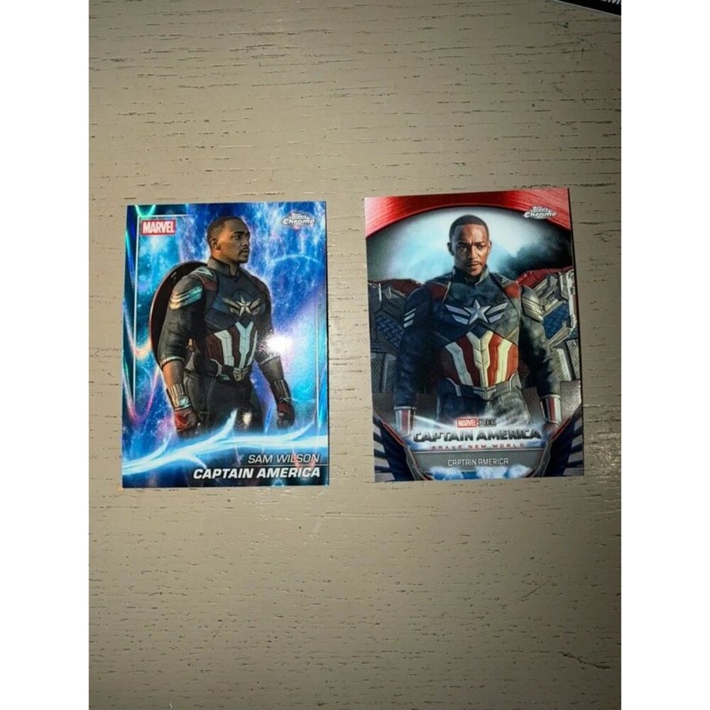 2025 Topps Chrome Marvel Studios Sam Wilson Captain America #167 Sky Blue RayWav